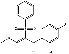 1-(2,4-DICHLOROPHENYL)-3-(DIMETHYLAMINO)-2-(PHENYLSULFONYL)-2-PROPEN-1-ONE Struktur