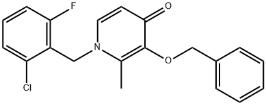 3-(BENZYLOXY)-1-(2-CHLORO-6-FLUOROBENZYL)-2-METHYL-4(1H)-PYRIDINONE Struktur