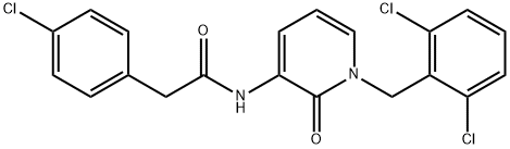 2-(4-CHLOROPHENYL)-N-[1-(2,6-DICHLOROBENZYL)-2-OXO-1,2-DIHYDRO-3-PYRIDINYL]ACETAMIDE Struktur