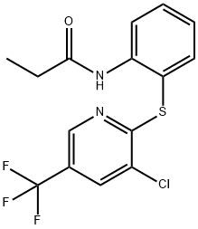 N-(2-([3-CHLORO-5-(TRIFLUOROMETHYL)-2-PYRIDINYL]SULFANYL)PHENYL)PROPANAMIDE Struktur