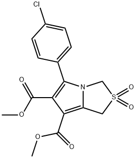 DIMETHYL 5-(4-CHLOROPHENYL)-2,2-DIOXO-2,3-DIHYDRO-1H-2LAMBDA6-PYRROLO[1,2-C][1,3]THIAZOLE-6,7-DICARBOXYLATE Struktur