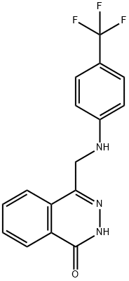 4-([4-(TRIFLUOROMETHYL)ANILINO]METHYL)-1(2H)-PHTHALAZINONE Struktur