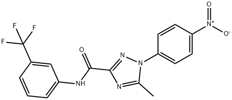 5-METHYL-1-(4-NITROPHENYL)-N-[3-(TRIFLUOROMETHYL)PHENYL]-1H-1,2,4-TRIAZOLE-3-CARBOXAMIDE Struktur