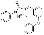 3-METHYL-1-PHENYL-4-((3-PHENOXYPHENYL)METHYLENE)-2-PYRAZOLIN-5-ONE Struktur