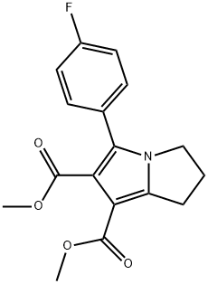 DIMETHYL 5-(4-FLUOROPHENYL)-2,3-DIHYDRO-1H-PYRROLIZINE-6,7-DICARBOXYLATE Struktur