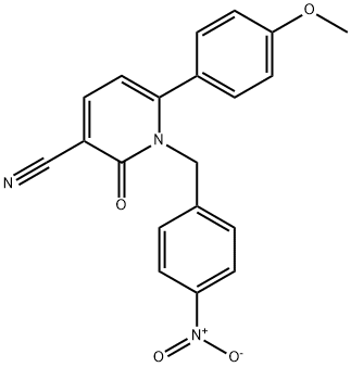 6-(4-METHOXYPHENYL)-1-(4-NITROBENZYL)-2-OXO-1,2-DIHYDRO-3-PYRIDINECARBONITRILE Struktur