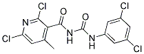 N-[(2,6-DICHLORO-4-METHYL-3-PYRIDYL)CARBONYL]-N'-(3,5-DICHLOROPHENYL)UREA Struktur