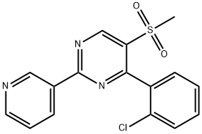 4-(2-CHLOROPHENYL)-2-(3-PYRIDINYL)-5-PYRIMIDINYL METHYL SULFONE Struktur