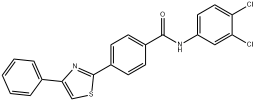 N-(3,4-DICHLOROPHENYL)-4-(4-PHENYL-1,3-THIAZOL-2-YL)BENZENECARBOXAMIDE Struktur