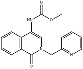 METHYL N-[1-OXO-2-(2-PYRIDINYLMETHYL)-1,2-DIHYDRO-4-ISOQUINOLINYL]CARBAMATE Struktur