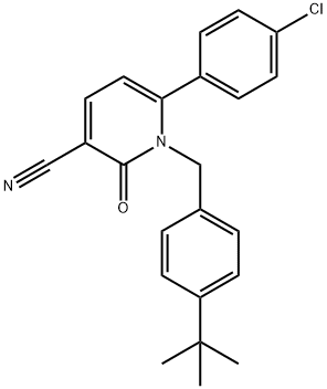 1-[4-(TERT-BUTYL)BENZYL]-6-(4-CHLOROPHENYL)-2-OXO-1,2-DIHYDRO-3-PYRIDINECARBONITRILE Struktur