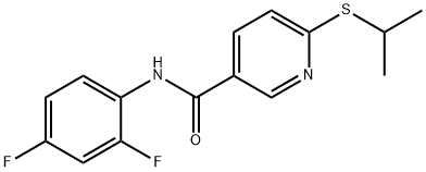 N-(2,4-DIFLUOROPHENYL)-6-(ISOPROPYLSULFANYL)NICOTINAMIDE Struktur