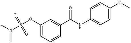 3-[(4-METHOXYANILINO)CARBONYL]PHENYL-N,N-DIMETHYLSULFAMATE Struktur