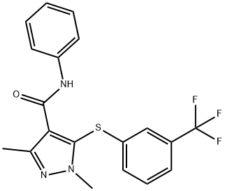 1,3-DIMETHYL-N-PHENYL-5-([3-(TRIFLUOROMETHYL)PHENYL]SULFANYL)-1H-PYRAZOLE-4-CARBOXAMIDE Struktur