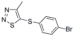 4-BROMOPHENYL 4-METHYL-1,2,3-THIADIAZOL-5-YL SULFIDE Struktur