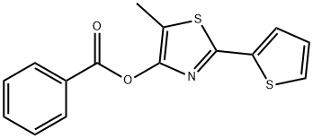 5-METHYL-2-(2-THIENYL)-1,3-THIAZOL-4-YL BENZENECARBOXYLATE Struktur