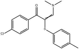 1-(4-CHLOROPHENYL)-3-(DIMETHYLAMINO)-2-[(4-METHYLPHENYL)SULFANYL]-2-PROPEN-1-ONE Struktur