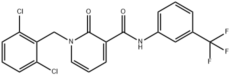 1-(2,6-DICHLOROBENZYL)-2-OXO-N-[3-(TRIFLUOROMETHYL)PHENYL]-1,2-DIHYDRO-3-PYRIDINECARBOXAMIDE Struktur