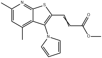 METHYL 3-[4,6-DIMETHYL-3-(1H-PYRROL-1-YL)THIENO[2,3-B]PYRIDIN-2-YL]ACRYLATE Struktur