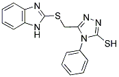 5-(BENZIMIDAZOL-2-YLTHIOMETHYL)-4-PHENYL-1,2,4-TRIAZOLE-3-THIOL Struktur