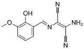 1-AMINO-2-[1-AZA-2-(2-HYDROXY-3-METHOXYPHENYL)VINYL]ETHENE-1,2-DICARBONITRILE Struktur