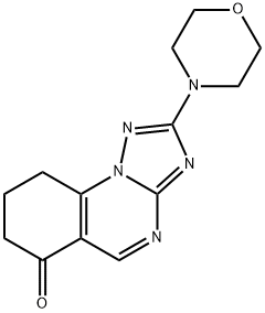 2-MORPHOLINO-8,9-DIHYDRO[1,2,4]TRIAZOLO[1,5-A]QUINAZOLIN-6(7H)-ONE Struktur