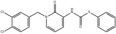 S-PHENYL N-[1-(3,4-DICHLOROBENZYL)-2-OXO-1,2-DIHYDRO-3-PYRIDINYL]CARBAMOTHIOATE Struktur