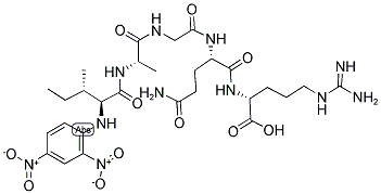 DNP-ILE-ALA-GLY-GLN-D-ARG-OH Struktur