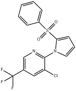 1-[3-CHLORO-5-(TRIFLUOROMETHYL)-2-PYRIDINYL]-1H-PYRROL-2-YL PHENYL SULFONE Struktur