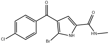 5-BROMO-4-(4-CHLOROBENZOYL)-N-METHYL-1H-PYRROLE-2-CARBOXAMIDE Struktur