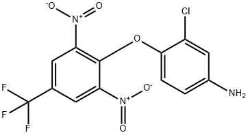 3-CHLORO-4-[2,6-DINITRO-4-(TRIFLUOROMETHYL)PHENOXY]ANILINE Struktur