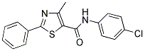 N-(4-CHLOROPHENYL)-4-METHYL-2-PHENYL-1,3-THIAZOLE-5-CARBOXAMIDE Structure