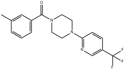 3-METHYLPHENYL 4-(5-(TRIFLUOROMETHYL)(2-PYRIDYL))PIPERAZINYL KETONE Struktur