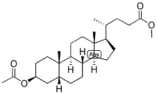 5-BETA-CHOLANIC ACID-3-BETA-OL ACETATE METHYL ESTER Struktur