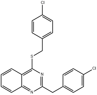 2-(4-CHLOROBENZYL)-4-[(4-CHLOROBENZYL)SULFANYL]QUINAZOLINE Struktur