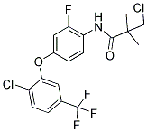 N1-(4-[2-CHLORO-5-(TRIFLUOROMETHYL)PHENOXY]-2-FLUOROPHENYL)-3-CHLORO-2,2-DIMETHYLPROPANAMIDE Struktur