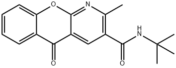 N-(TERT-BUTYL)-2-METHYL-5-OXO-5H-CHROMENO[2,3-B]PYRIDINE-3-CARBOXAMIDE Struktur