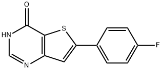 6-(4-FLUOROPHENYL)-3,4-DIHYDROTHIENO[3,2-D]-PYRIMIDIN-4-ONE Struktur