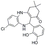 2,10-DIAZA-9-(2,3-DIHYDROXYPHENYL)-13-CHLORO-5,5-DIMETHYLTRICYCLO[9.4.0.0(3,8)]PENTADECA-1(11),3(8),12,14-TETRAEN-7-ONE Struktur