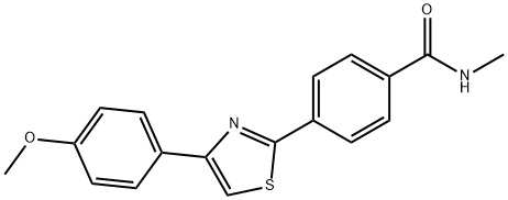 4-[4-(4-METHOXYPHENYL)-1,3-THIAZOL-2-YL]-N-METHYLBENZENECARBOXAMIDE Struktur