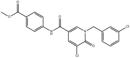 METHYL 4-(([5-CHLORO-1-(3-CHLOROBENZYL)-6-OXO-1,6-DIHYDRO-3-PYRIDINYL]CARBONYL)AMINO)BENZENECARBOXYLATE Struktur