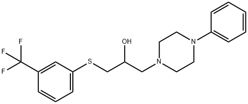 1-(4-PHENYLPIPERAZINO)-3-([3-(TRIFLUOROMETHYL)PHENYL]SULFANYL)-2-PROPANOL Struktur