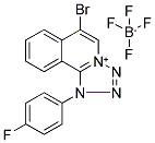 6-BROMO-1-(4-FLUOROPHENYL)-1H-[1,2,3,4]TETRAAZOLO[5,1-A]ISOQUINOLIN-4-IUM TETRAFLUOROBORATE Struktur