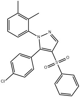 5-(4-CHLOROPHENYL)-1-(2,3-DIMETHYLPHENYL)-1H-PYRAZOL-4-YL PHENYL SULFONE Struktur