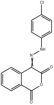 1H-2-BENZOPYRAN-1,3,4-TRIONE 4-[N-(4-CHLOROPHENYL)HYDRAZONE] Struktur