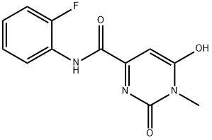 N-(2-FLUOROPHENYL)-6-HYDROXY-1-METHYL-2-OXO-1,2-DIHYDRO-4-PYRIMIDINECARBOXAMIDE Struktur