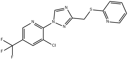 (1-[3-CHLORO-5-(TRIFLUOROMETHYL)-2-PYRIDINYL]-1H-1,2,4-TRIAZOL-3-YL)METHYL 2-PYRIDINYL SULFIDE Struktur