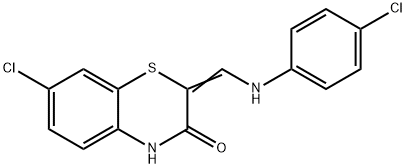 7-CHLORO-2-[(4-CHLOROANILINO)METHYLENE]-2H-1,4-BENZOTHIAZIN-3(4H)-ONE Struktur