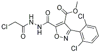 METHYL 5-([2-(2-CHLOROACETYL)HYDRAZINO]CARBONYL)-3-(2,6-DICHLOROPHENYL)ISOXAZOLE-4-CARBOXYLATE Struktur