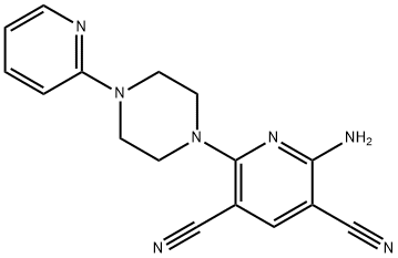 2-AMINO-6-[4-(2-PYRIDINYL)PIPERAZINO]-3,5-PYRIDINEDICARBONITRILE Struktur